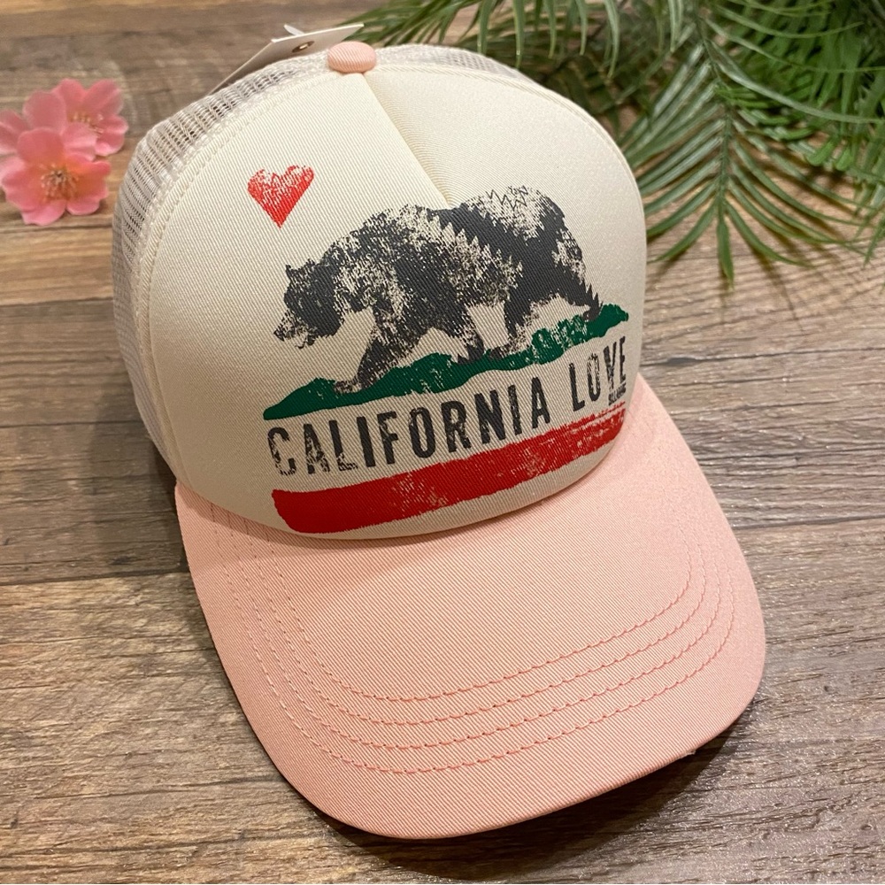 Billabong 🌸 California Love Pitstop Pink Adjustable Trucker Hat